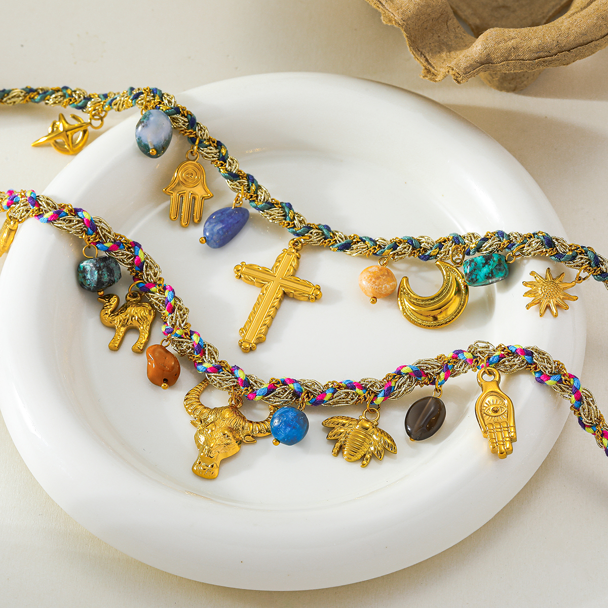 Casava gold-plated necklace