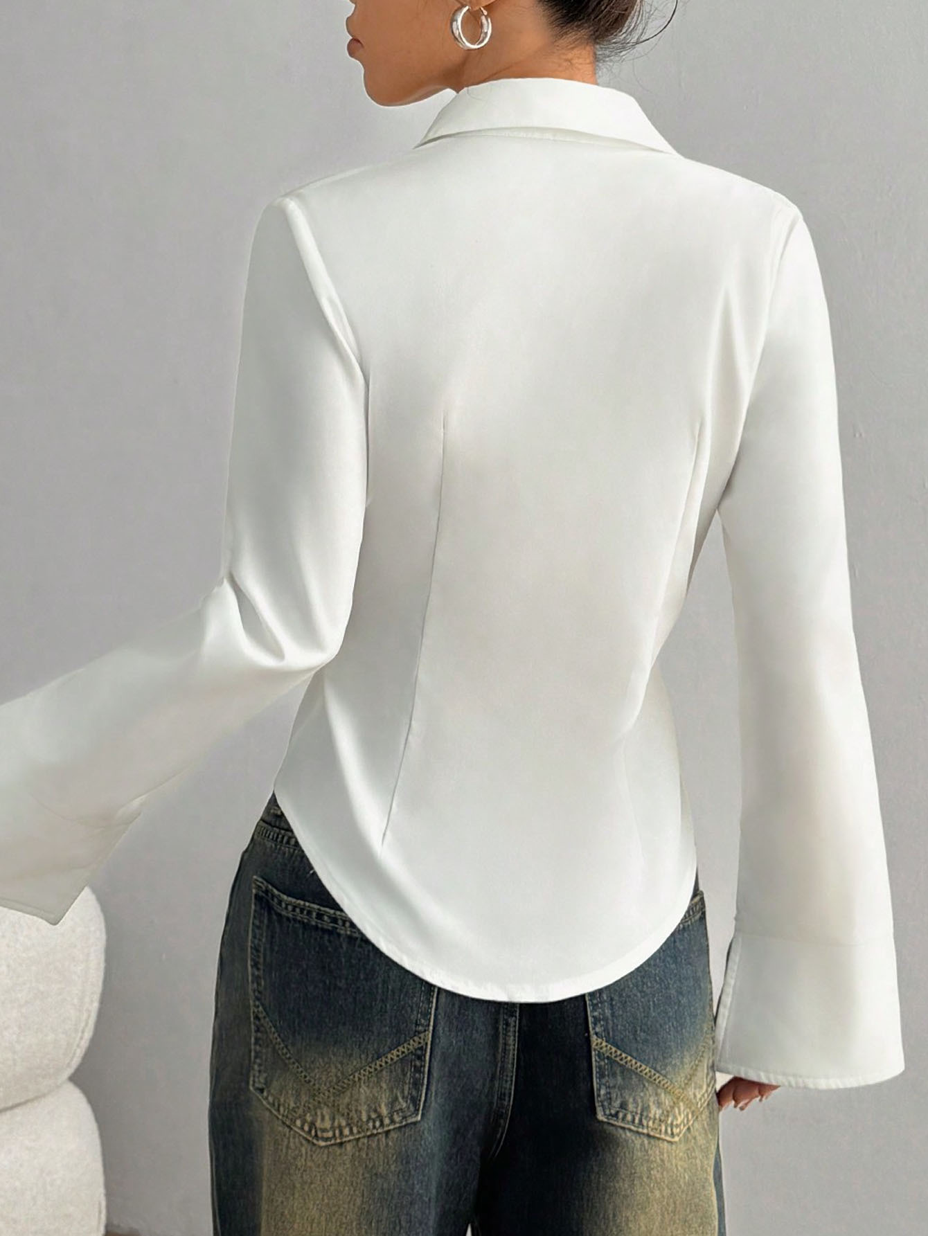 Women's Long Sleeve Embroidered Shirt