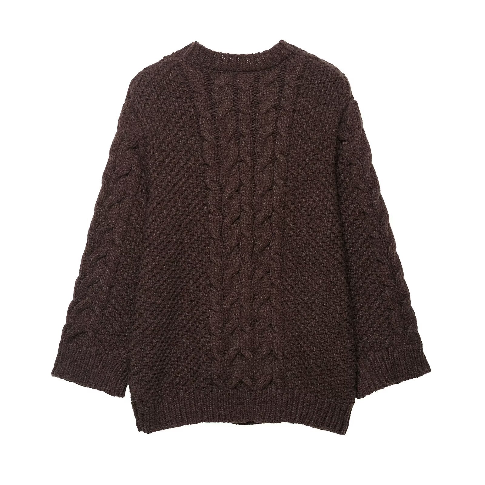 Women's Fashionable Comfortable Long Sleeve Round Neck Sweater