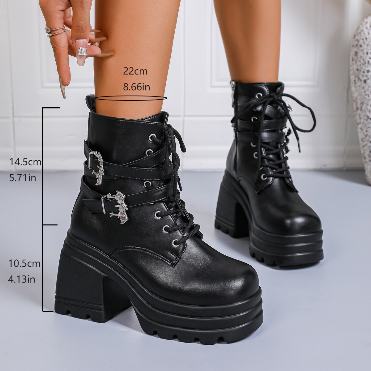 Casava RiderX Chunky Heel Motorcycle Boots