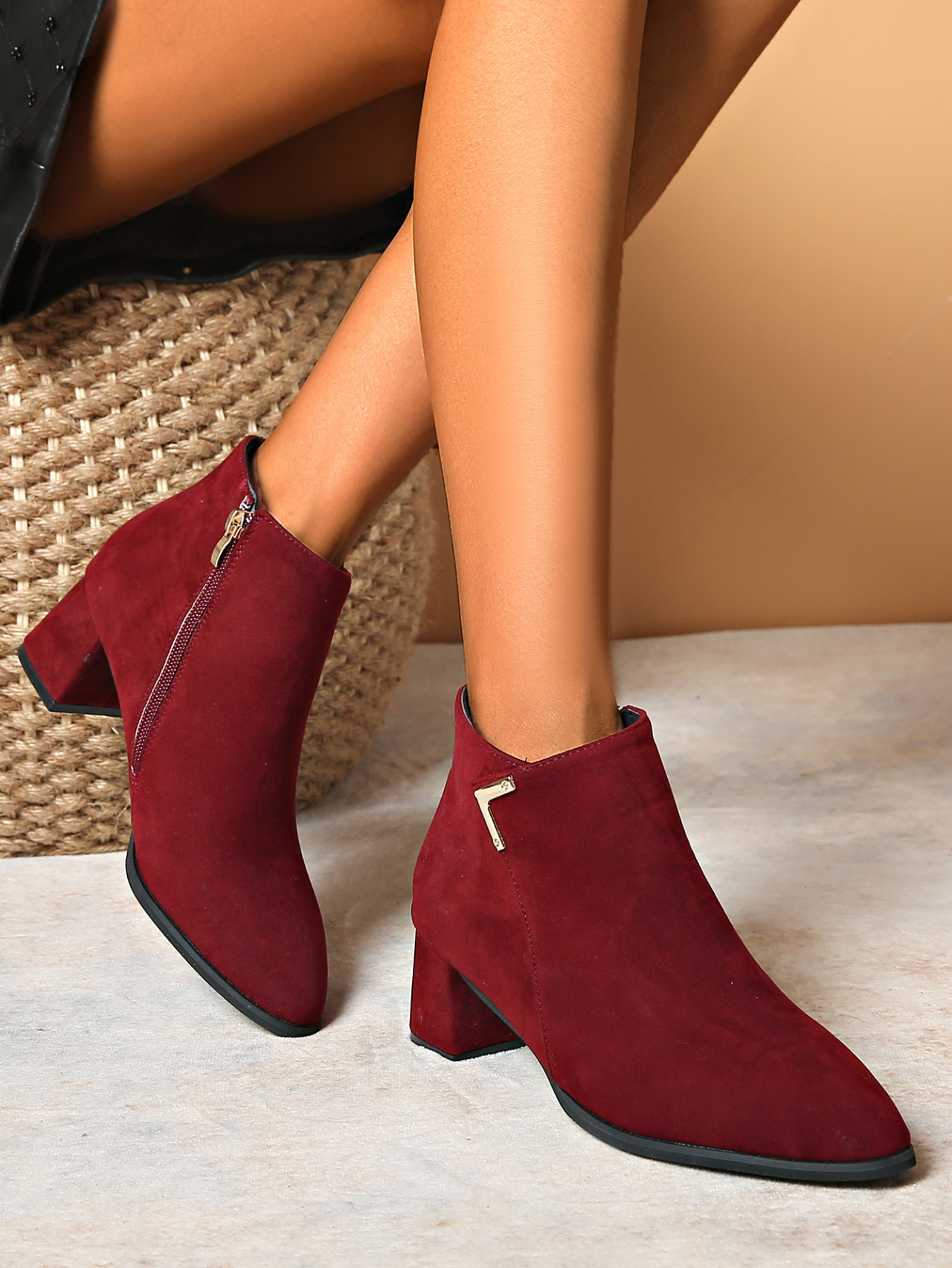 Casava LeopardChic Mid-Heel Ankle Boots