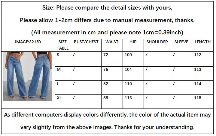 Fashionable Retro High Waist Straight Leg