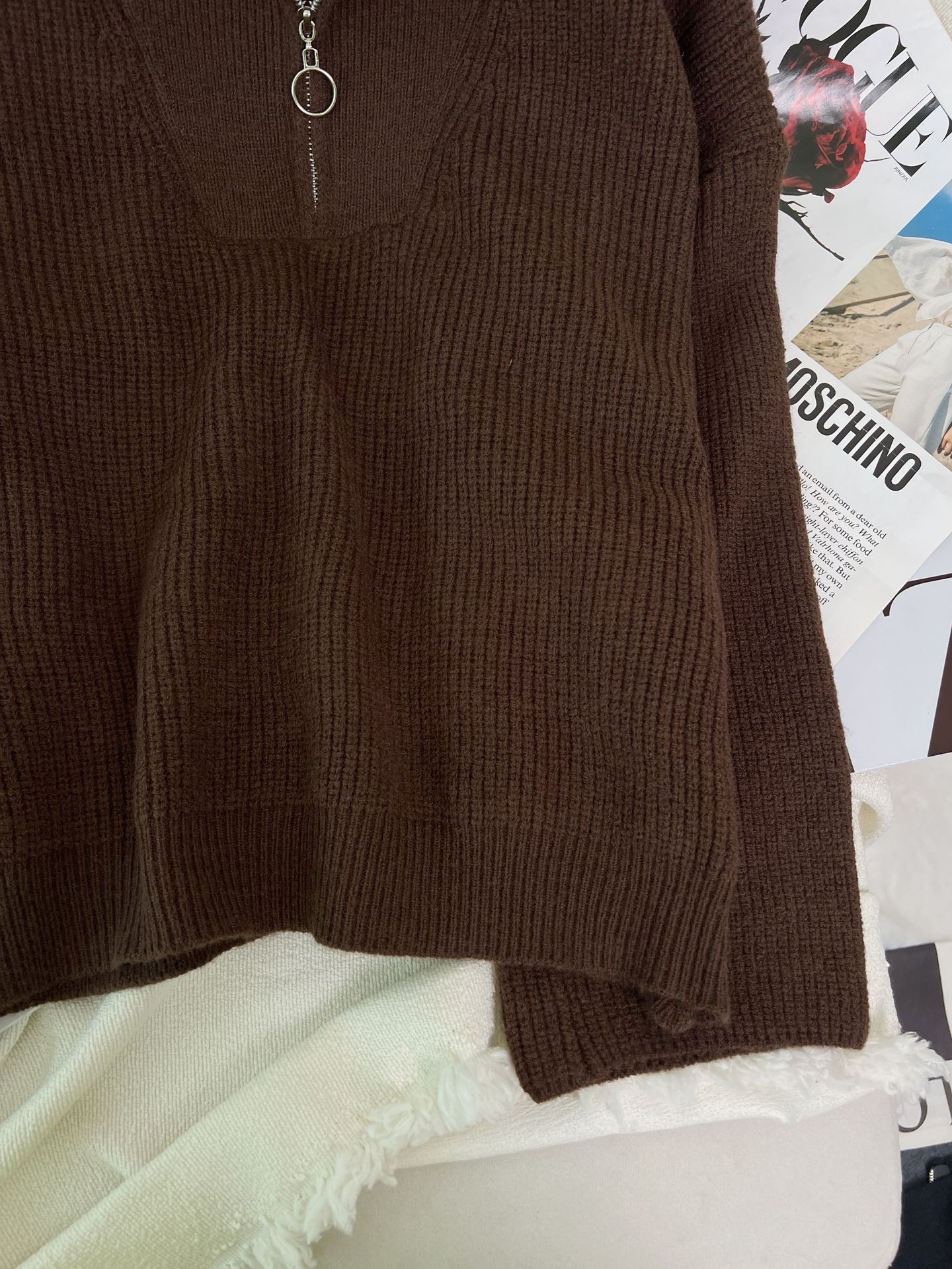 Solid Color Long Sleeve Pullover Sweater