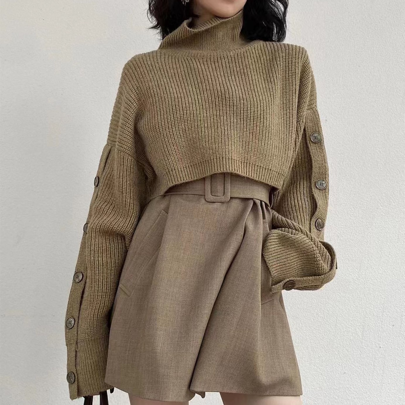 Women's Autumn Winter Short High Collar