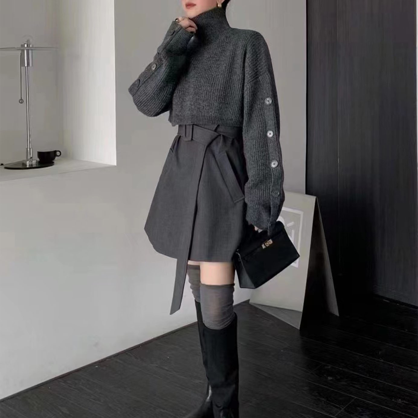 Women's Autumn Winter Short High Collar