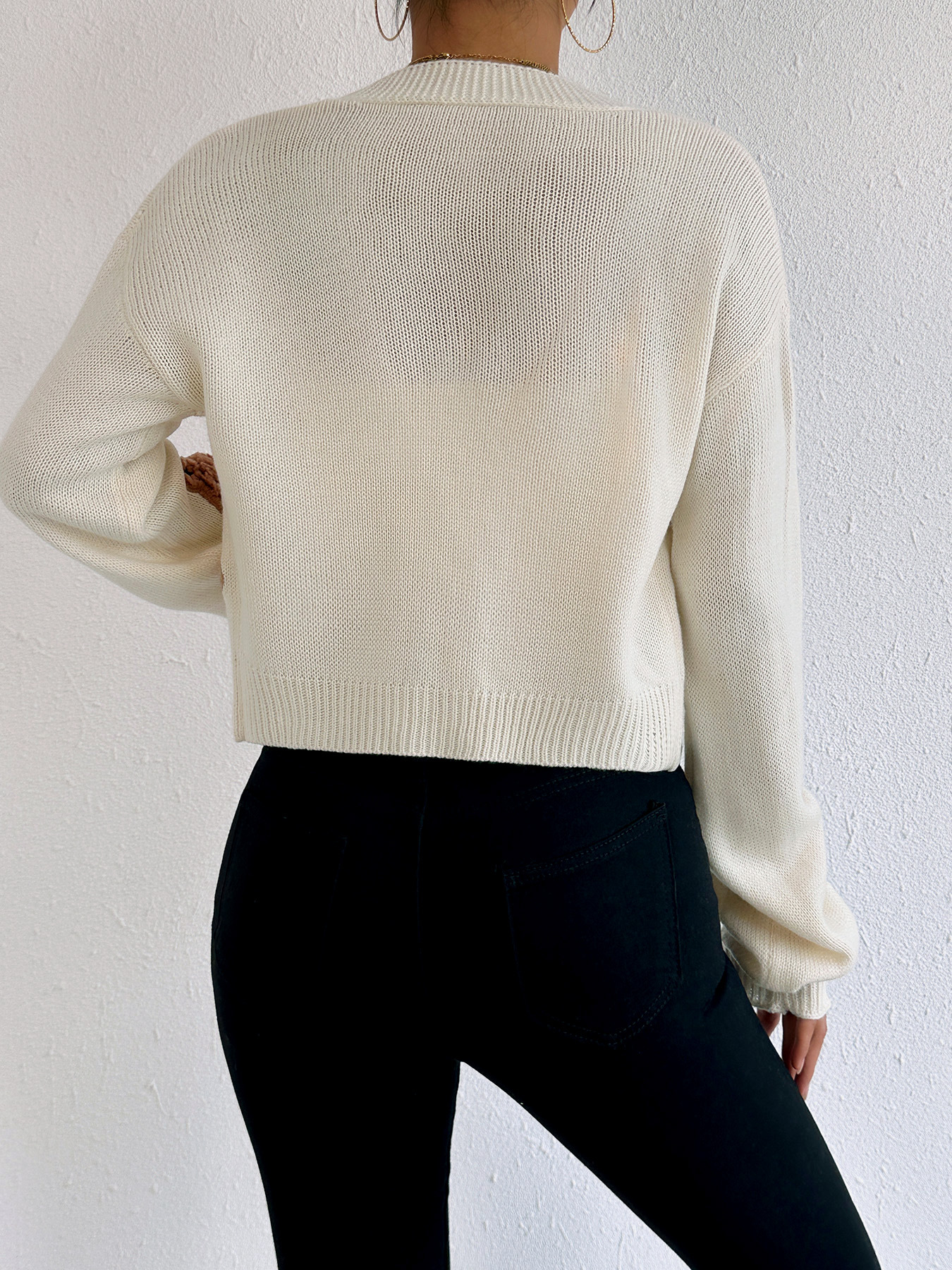 Animal Pattern V-Neck Women's Sweater Origin