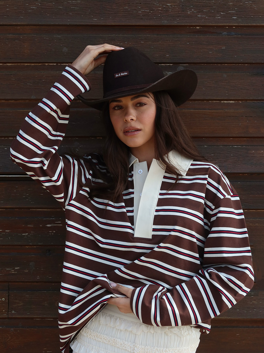 Green Long Sleeve Striped T-shirt With Splicing