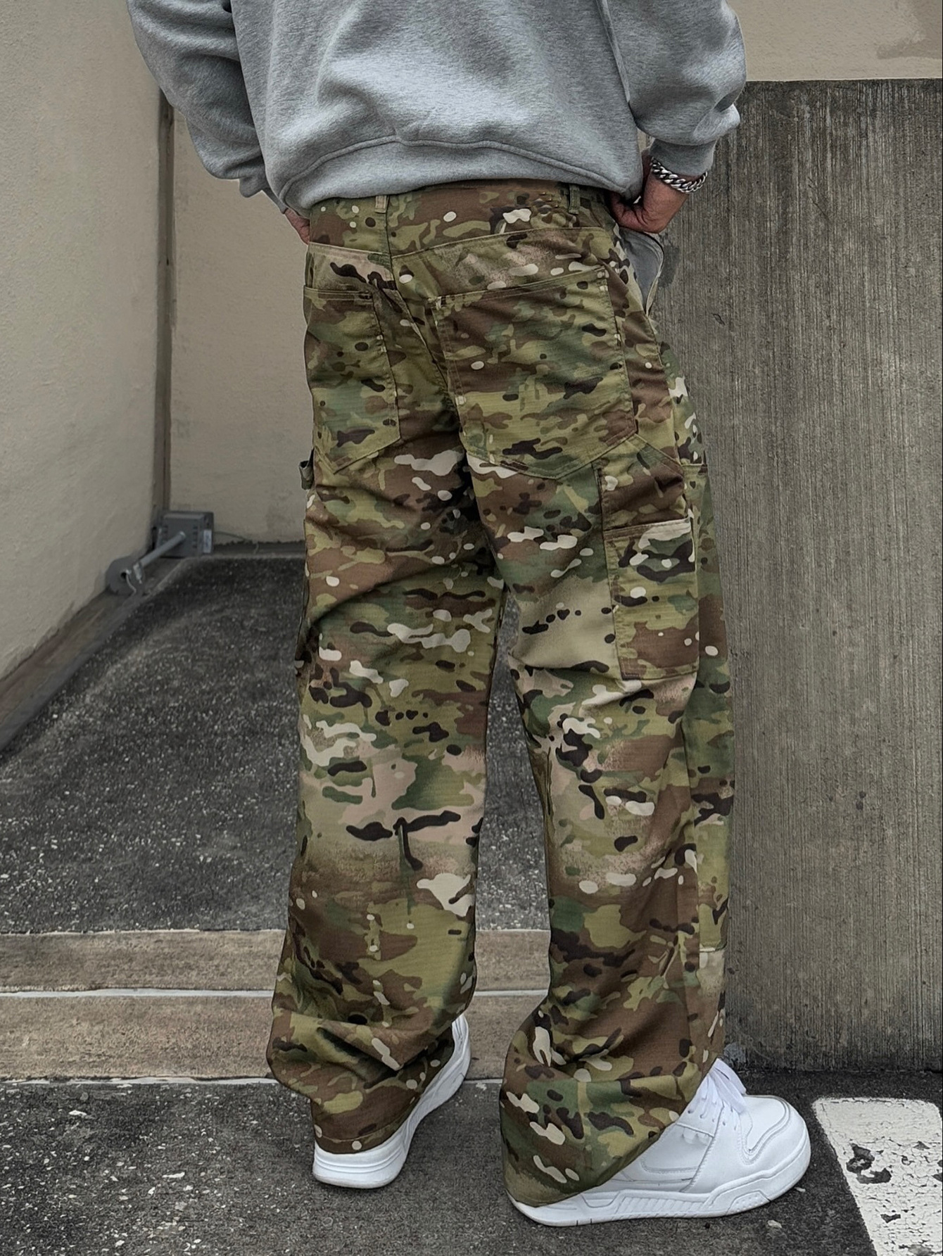 Loose Fit Denim Trousers