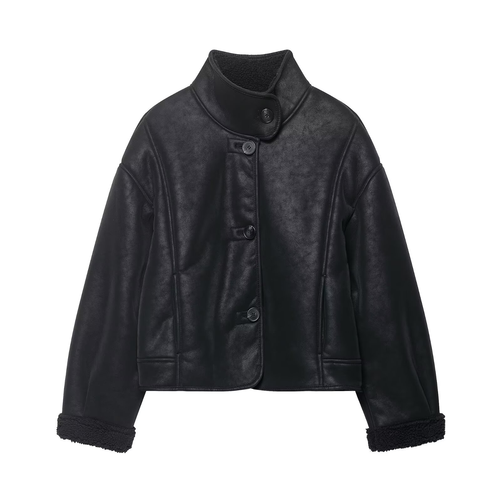 Double-Sided Faux Suede Jacket