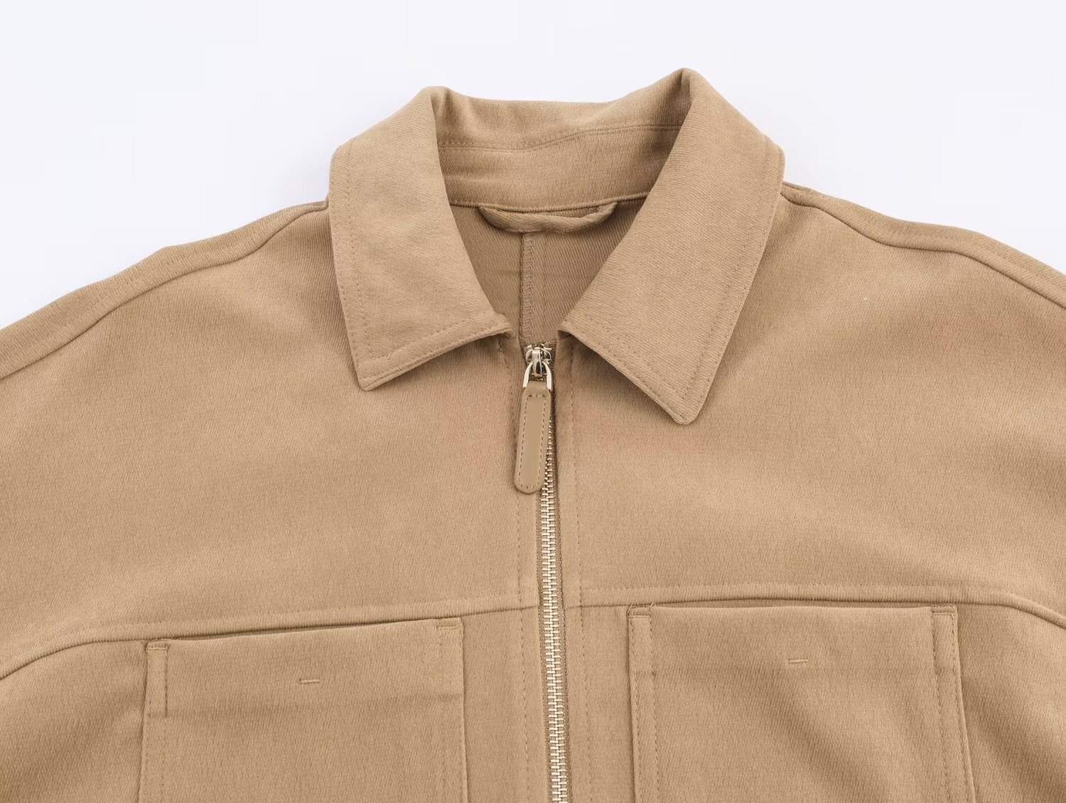 Adjustable Waist Pocket Detail Jacket And Wide Leg Pants