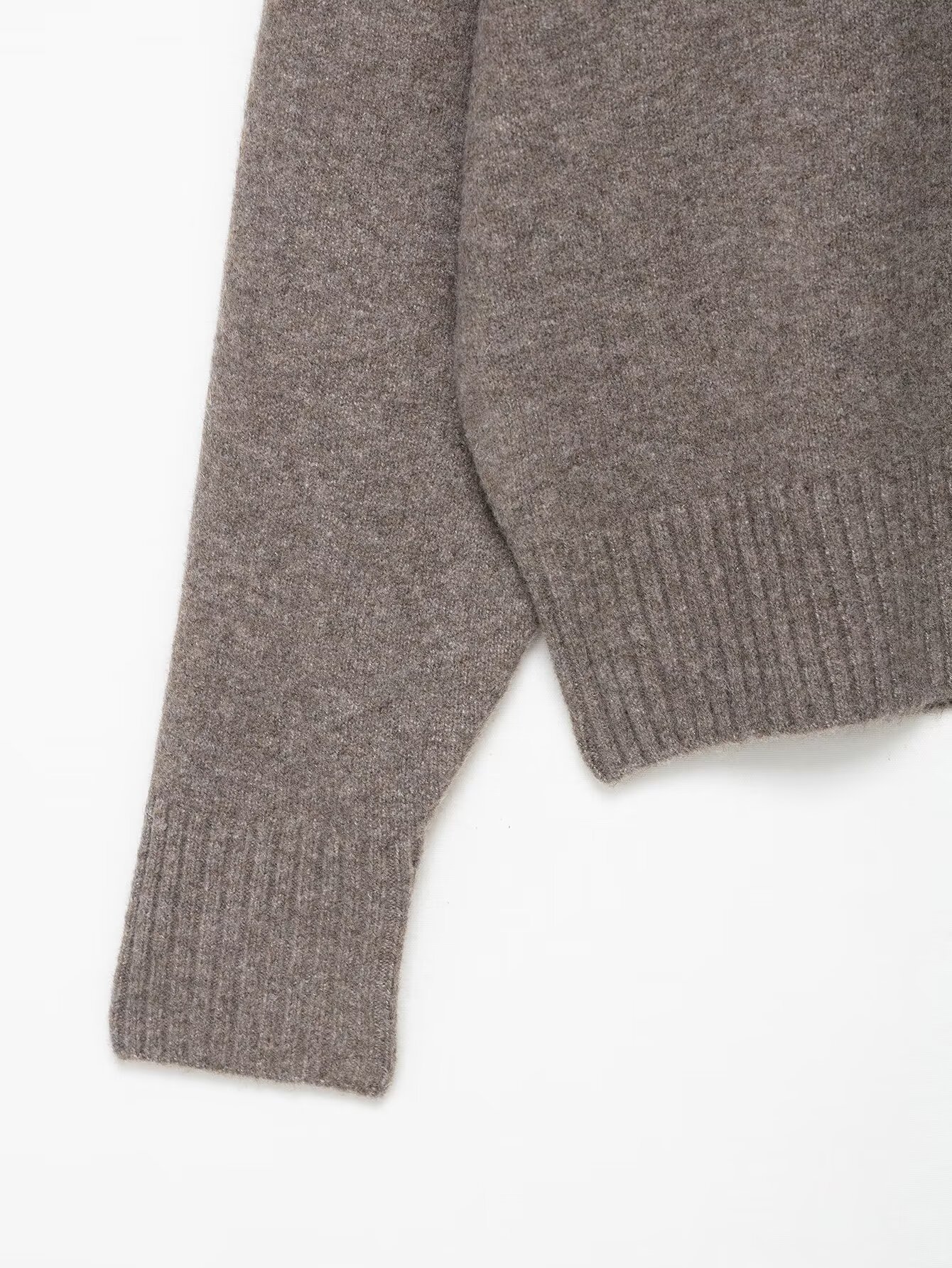 Long Sleeve Polyester And Acrylic Pure Color Sweater