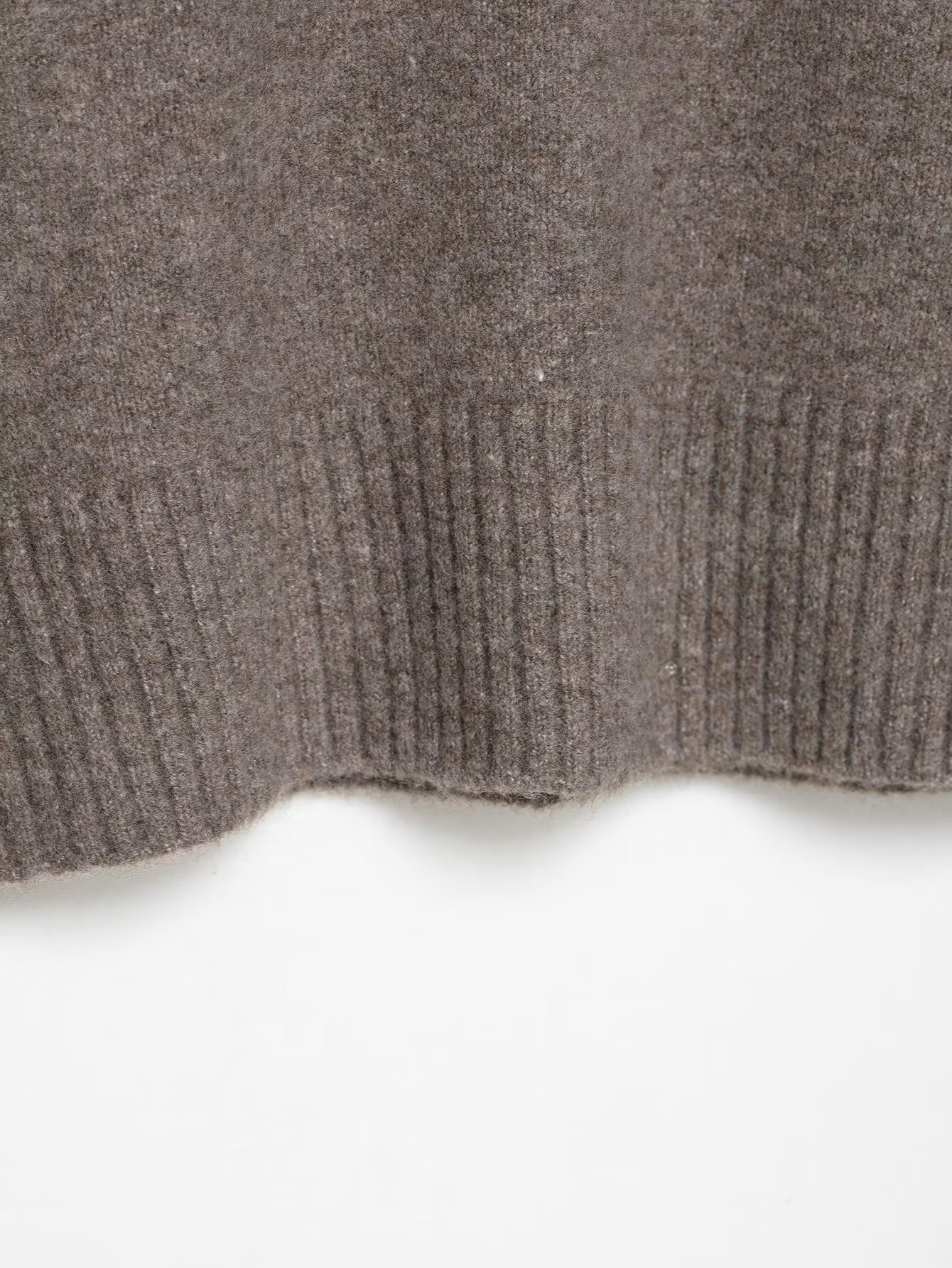 Long Sleeve Polyester And Acrylic Pure Color Sweater