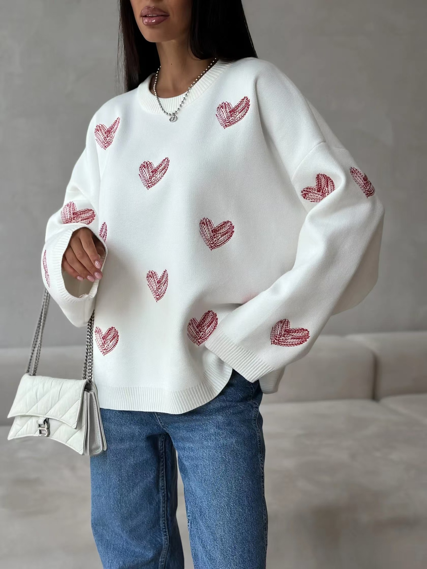 Casava Heart Knit Sweater