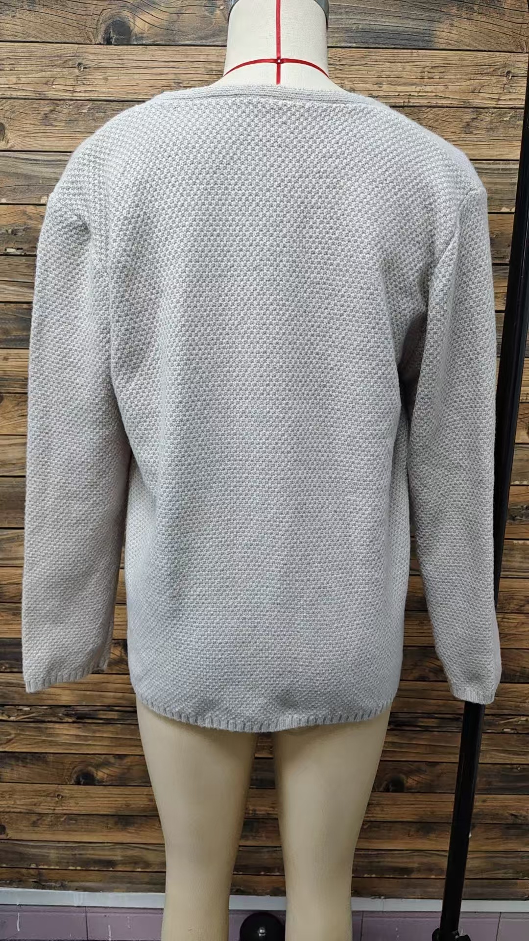 V-neck Long Sleeve Knitted Open Cardigan