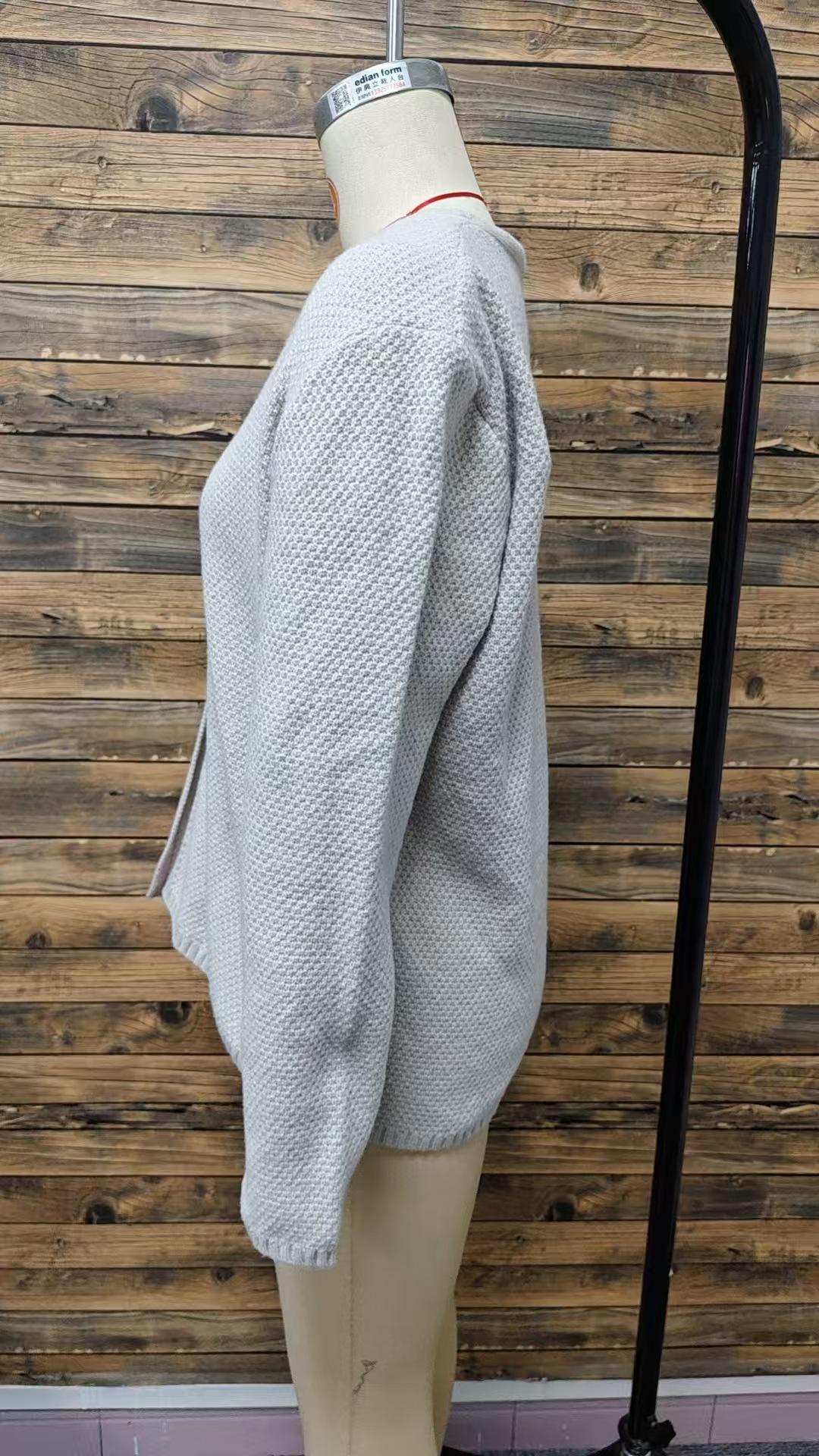 V-neck Long Sleeve Knitted Open Cardigan