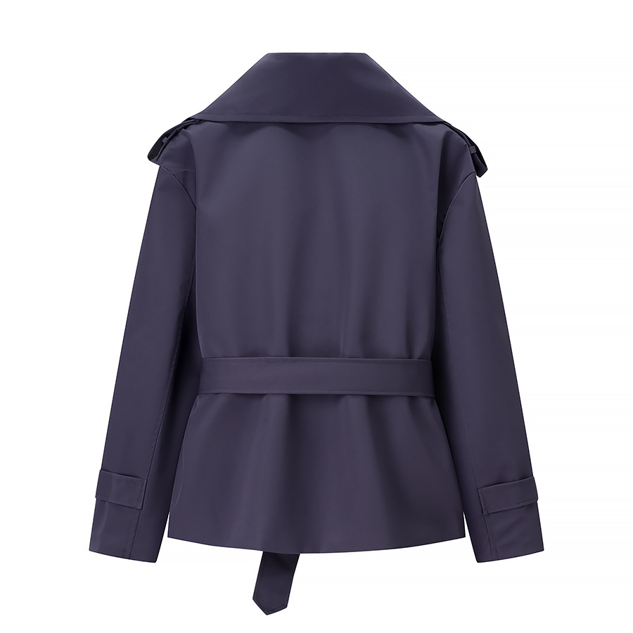 Pure Color Belted Short Jacket