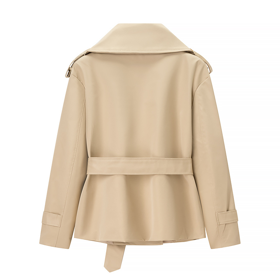 Pure Color Belted Short Jacket