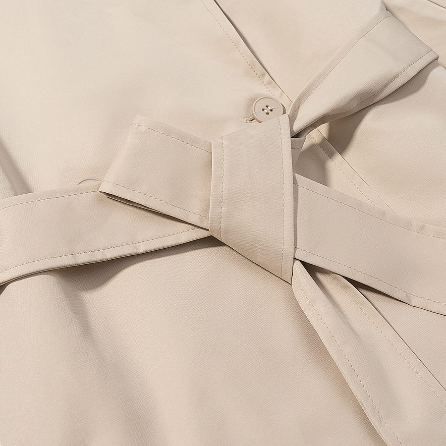 Pure Color Belted Short Jacket