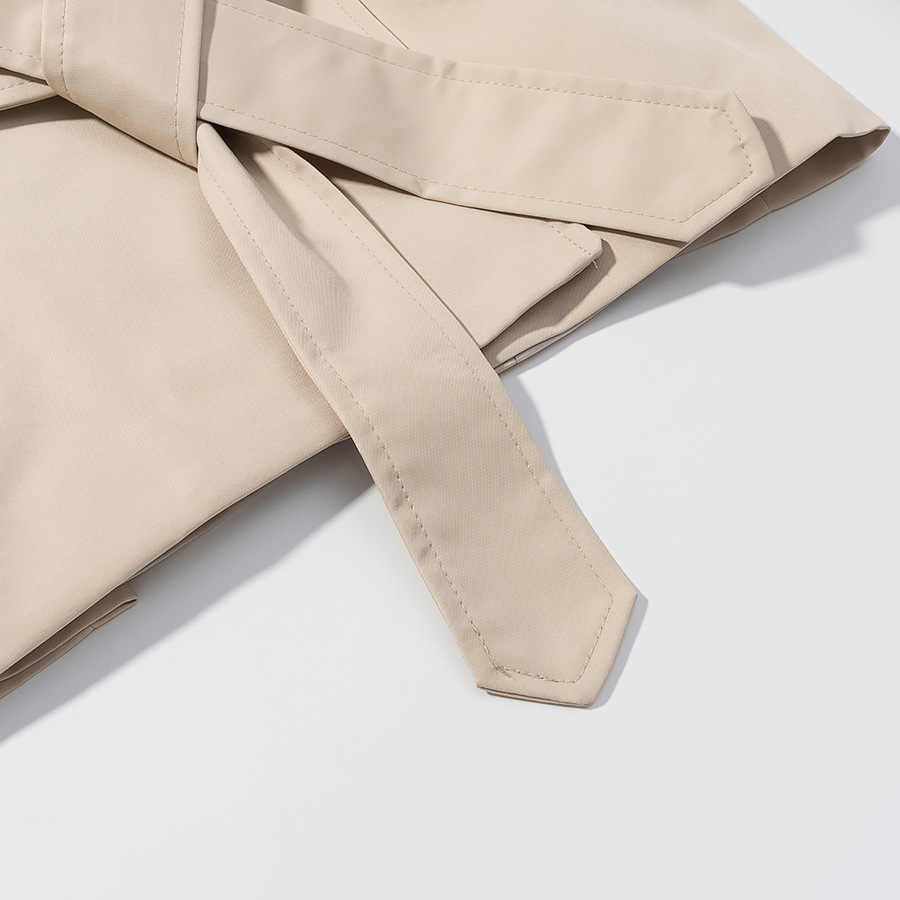 Pure Color Belted Short Jacket