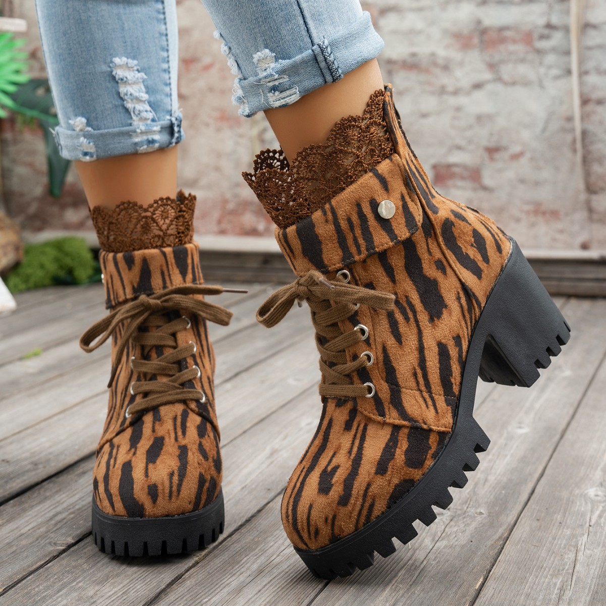 Casava FierceProwl Leopard Ankle Boots