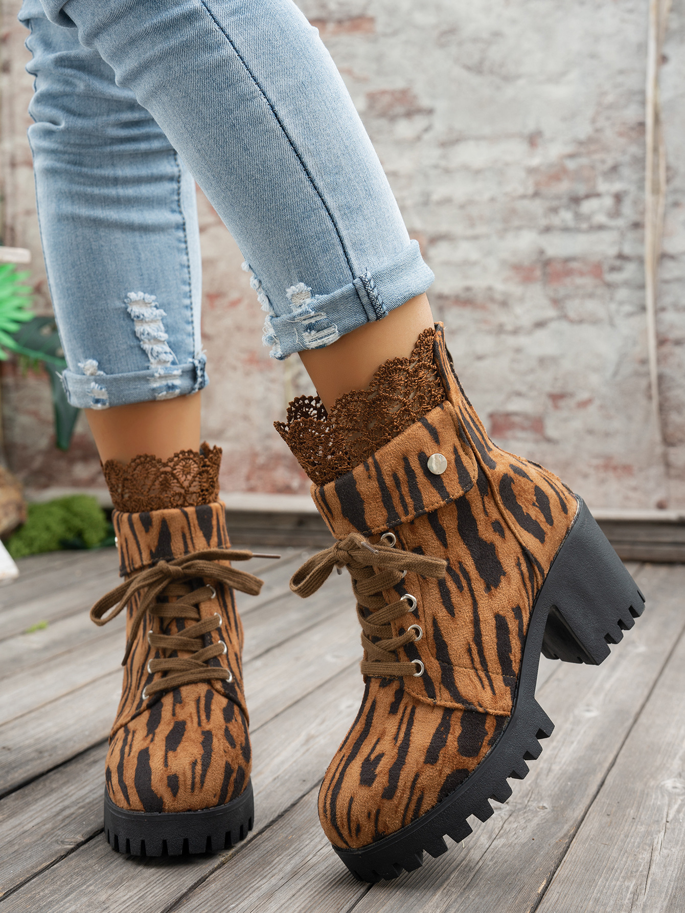 Casava FierceProwl Leopard Ankle Boots