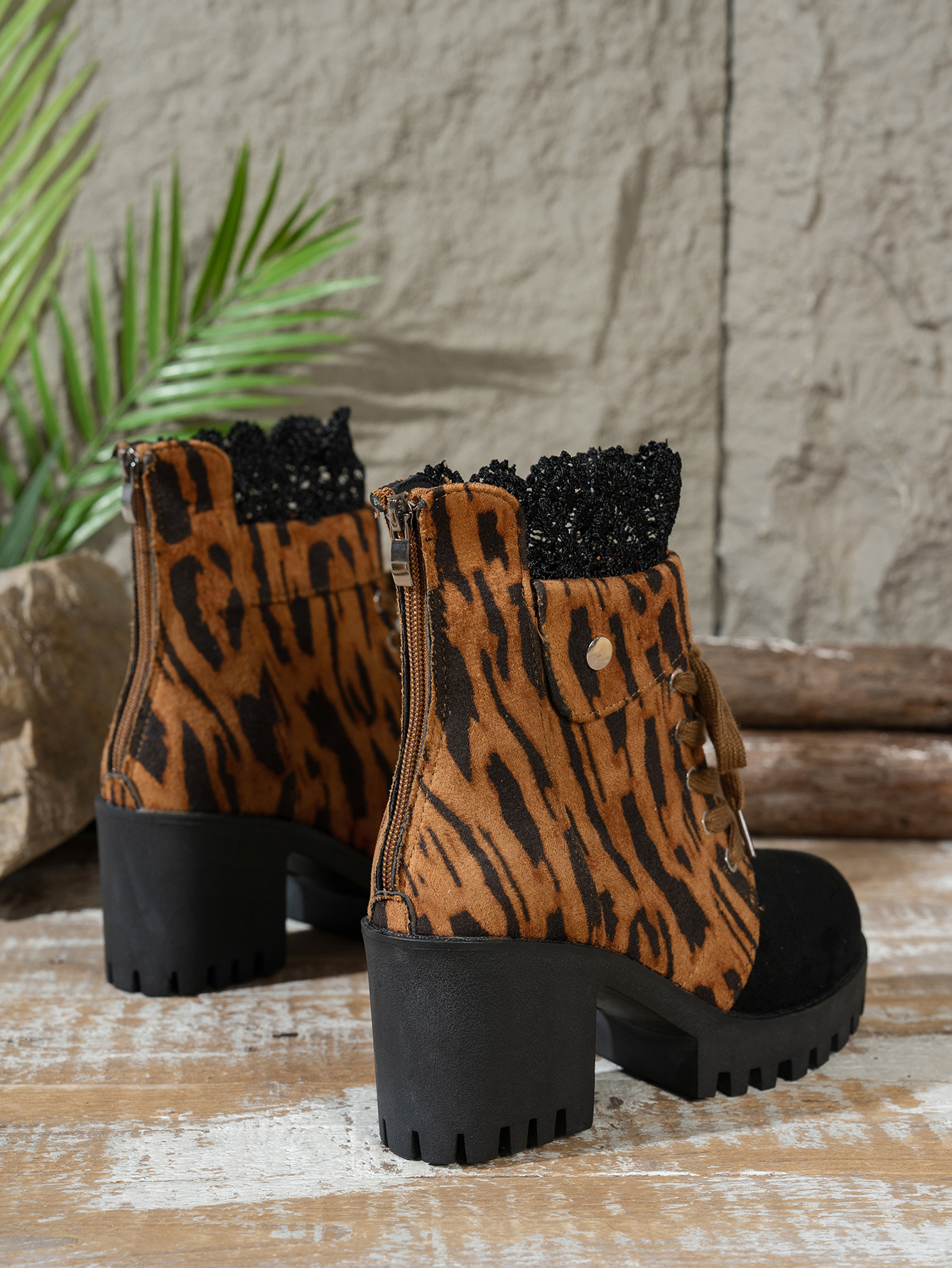 Casava FierceProwl Leopard Ankle Boots