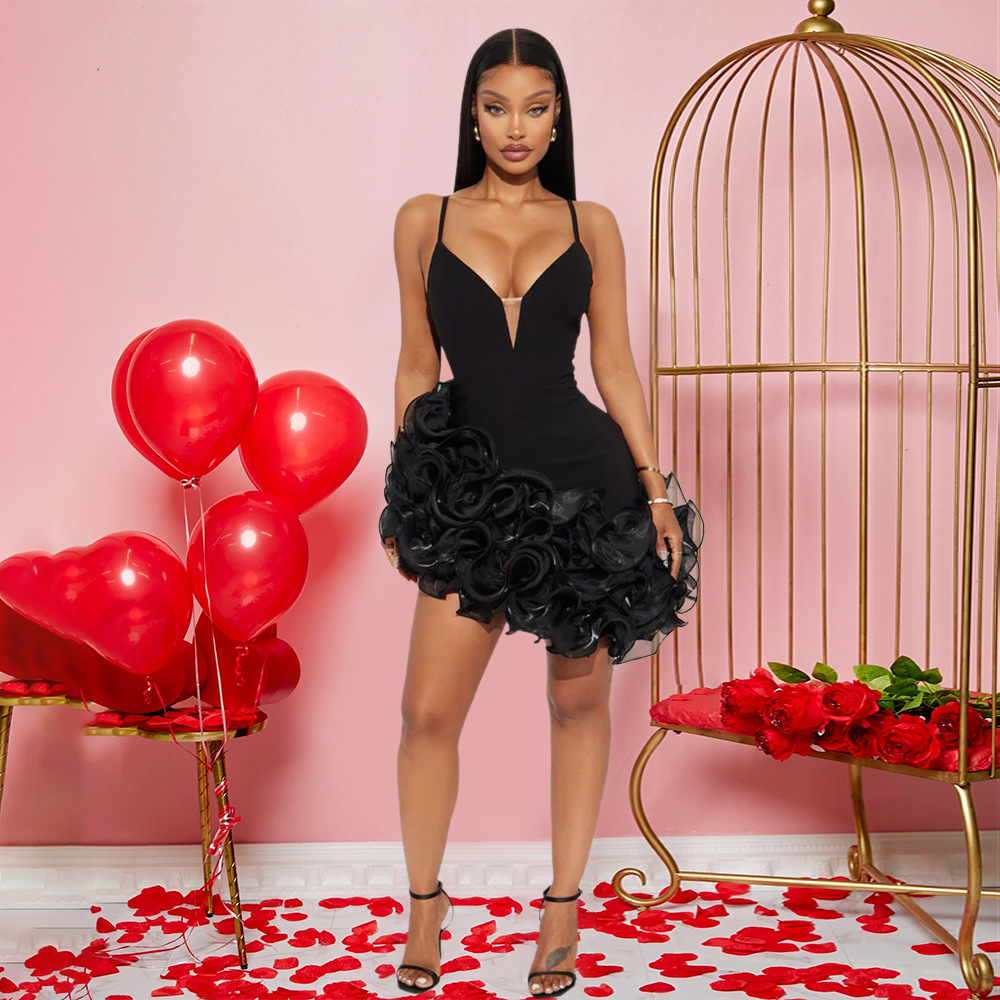 Casava Strapless Ruffle Midi Dress