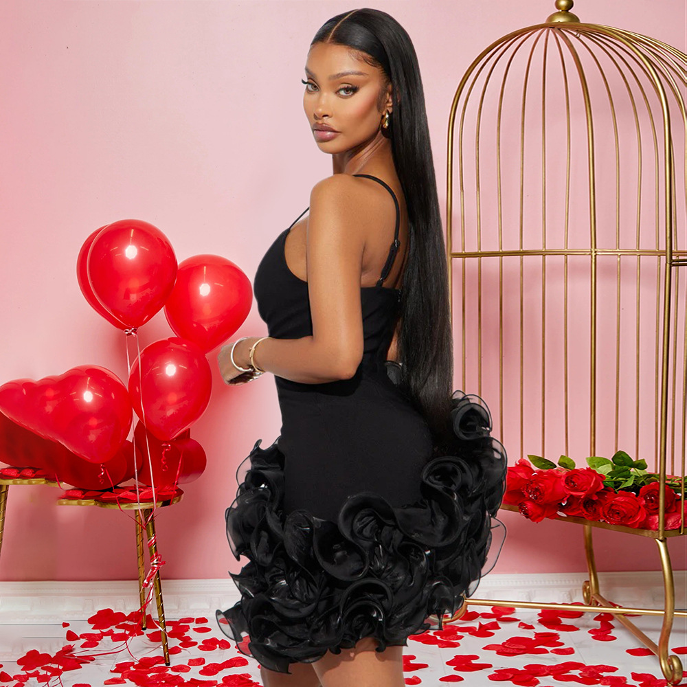 Casava Strapless Ruffle Midi Dress