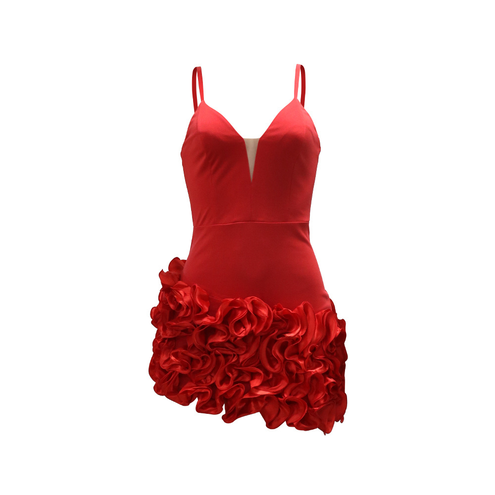 Casava Strapless Ruffle Midi Dress