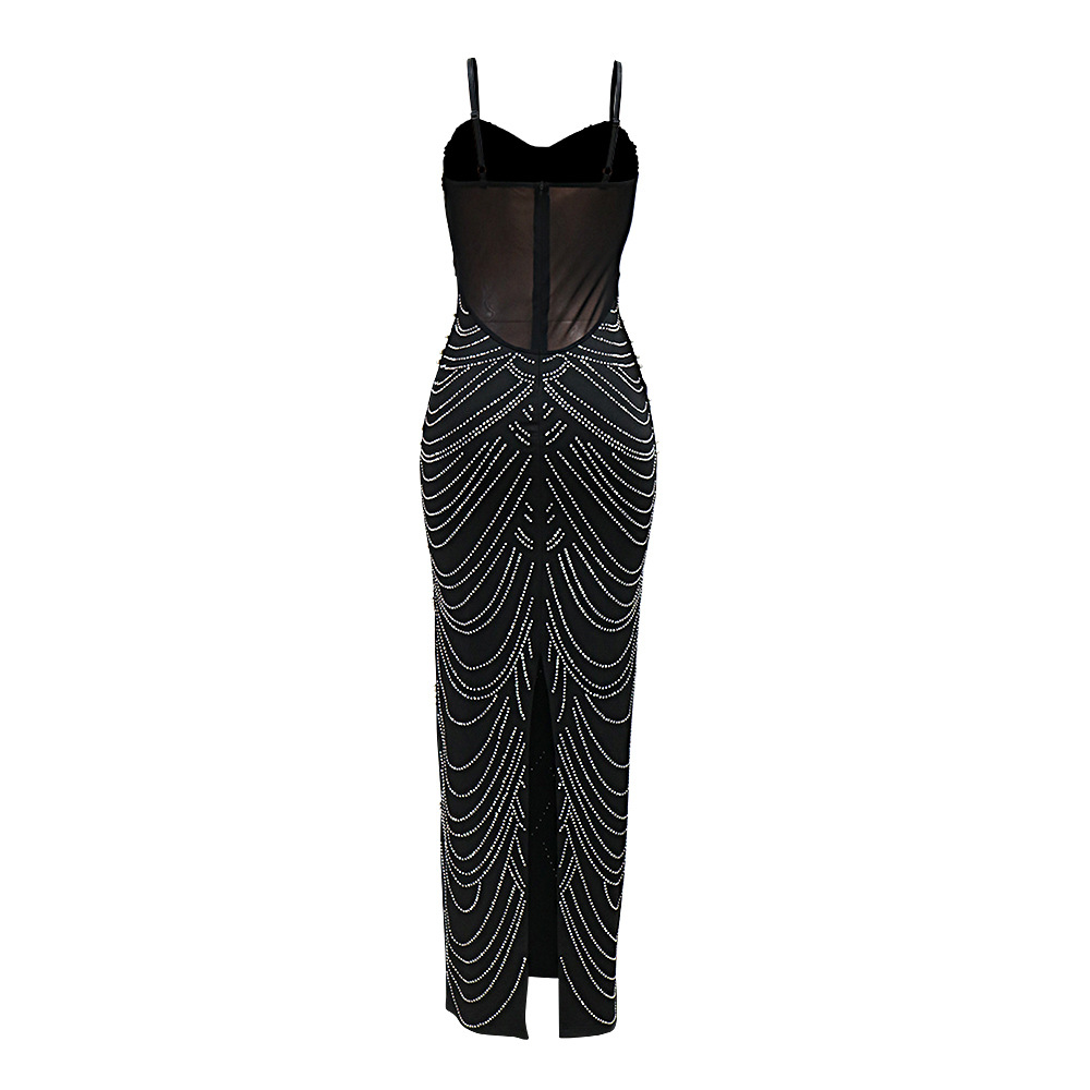 Casava Beaded V-Neck Bodycon Dress