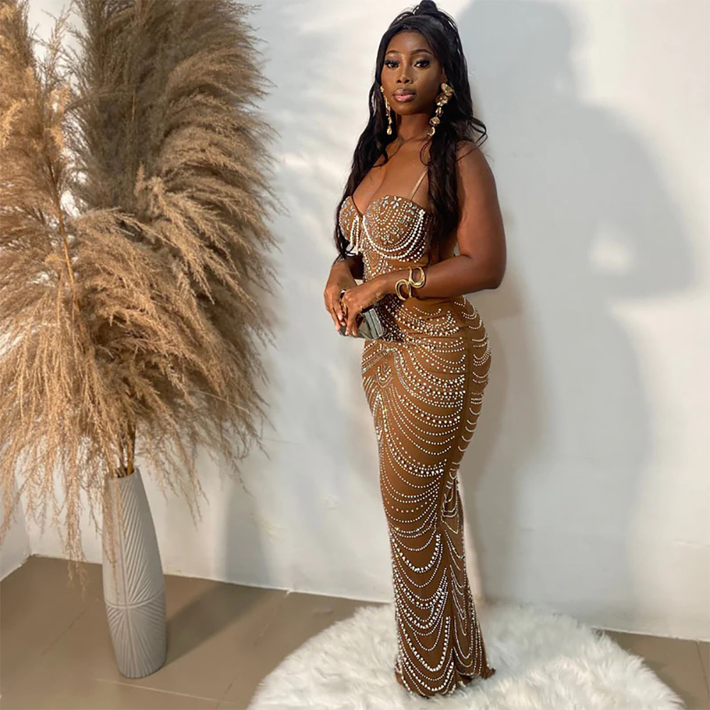 Casava Beaded V-Neck Bodycon Dress
