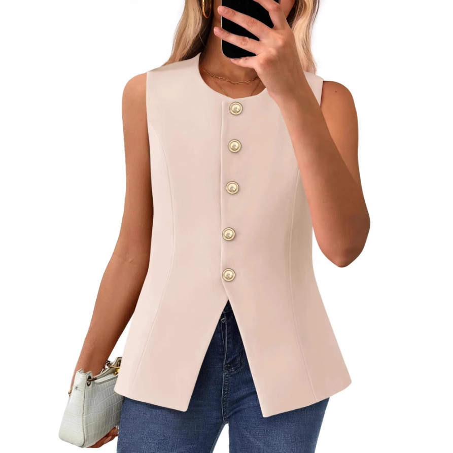 Casava EuroSnap Button Vest – sharp European street style