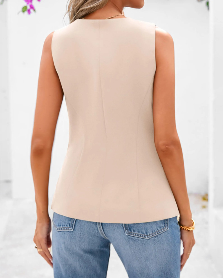 Casava EuroSnap Button Vest – sharp European street style