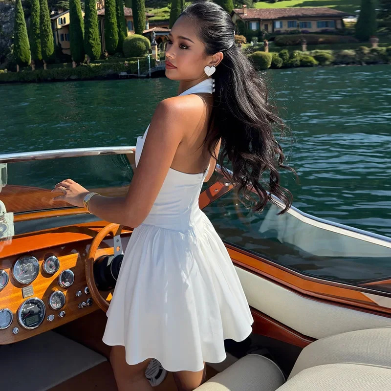 Casava strapless backless A-line dress
