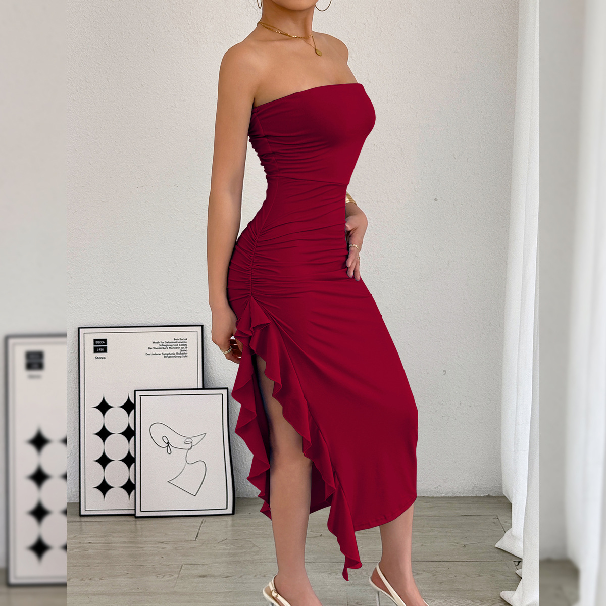 Casava Bodycon Split Hem Dress