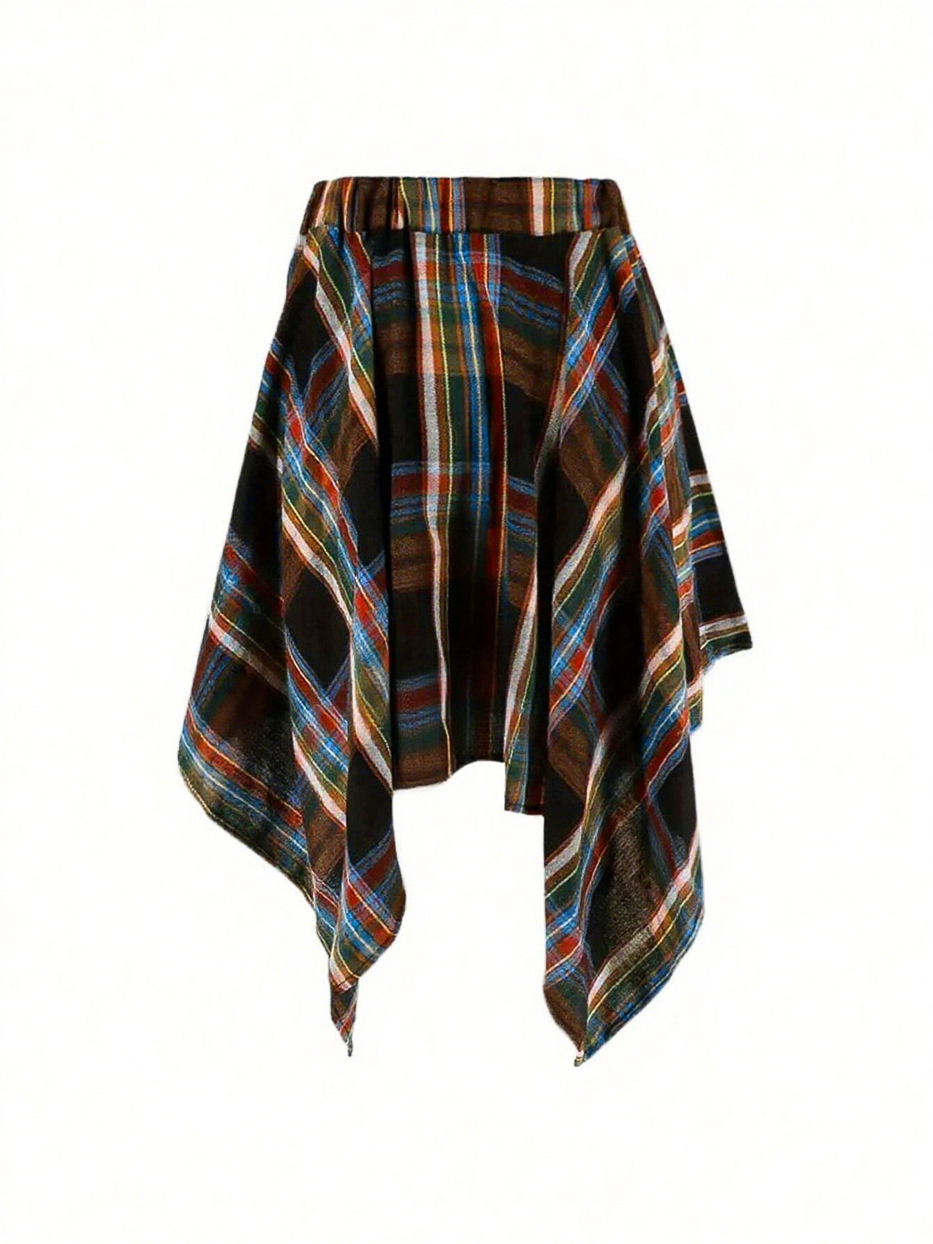 High Waist Plaid Mini Skirt