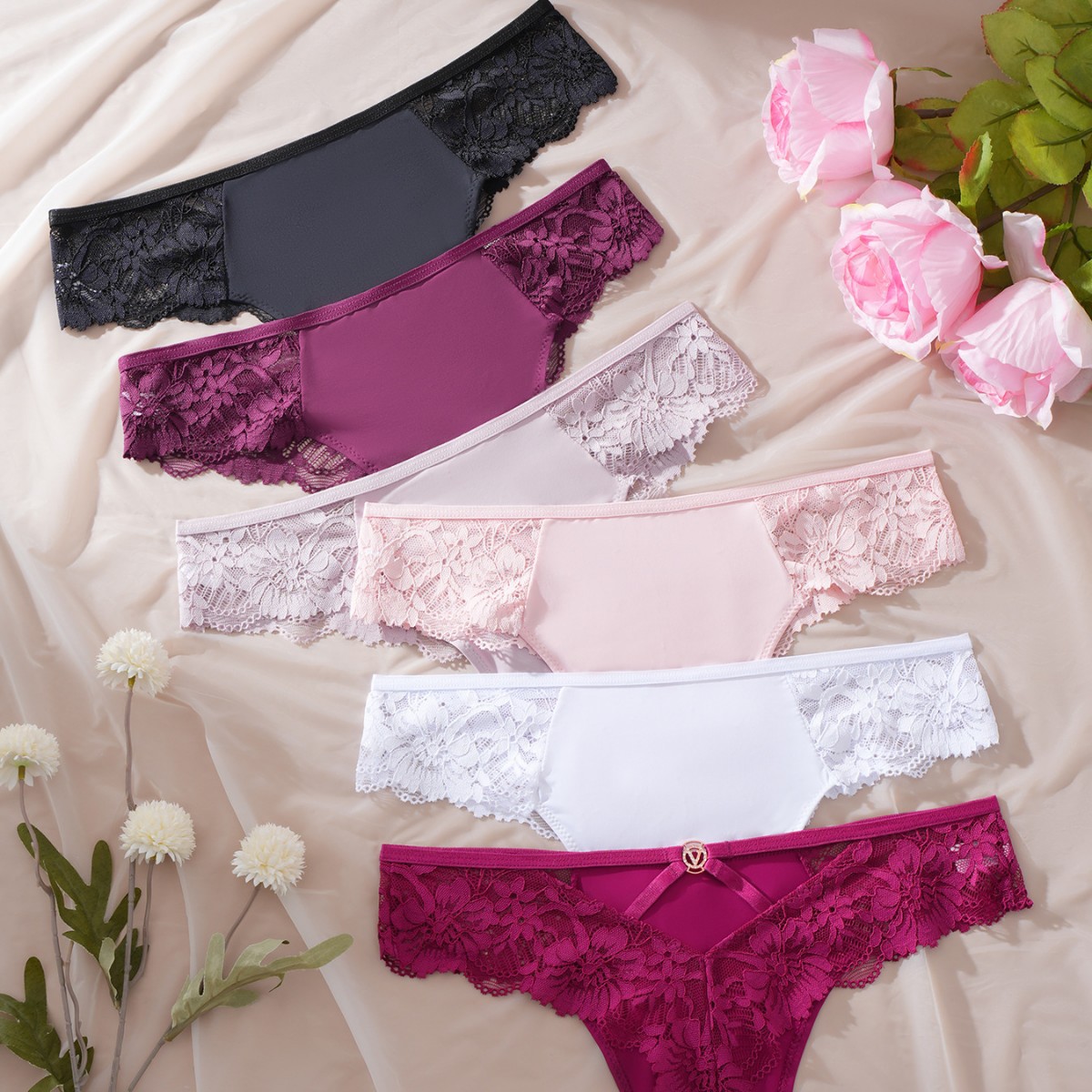 Casava Lace Hollow T-Shape Panties