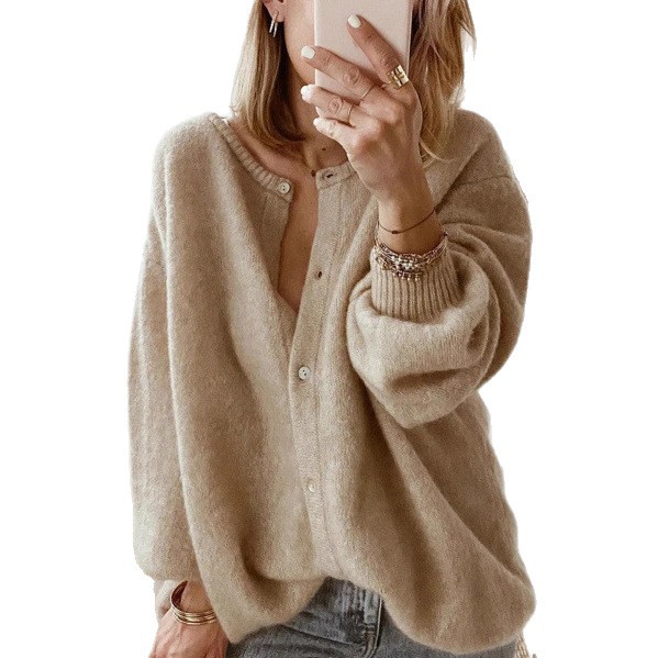Women's Long Sleeve Knitted Cardigan Sweater