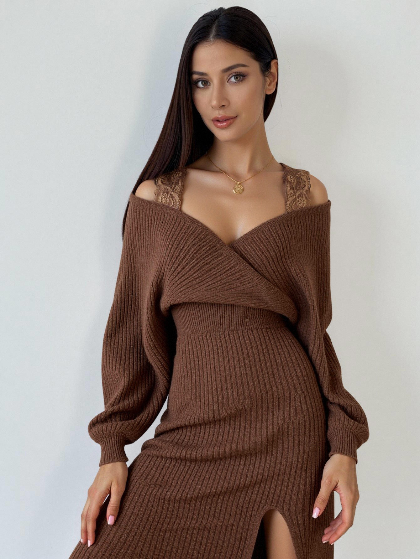 Casava Luxury V-Neck Dress