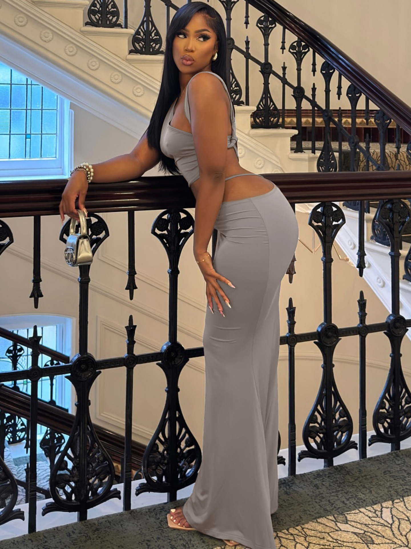 Casava Off-Shoulder Crop Top and Skirt Set