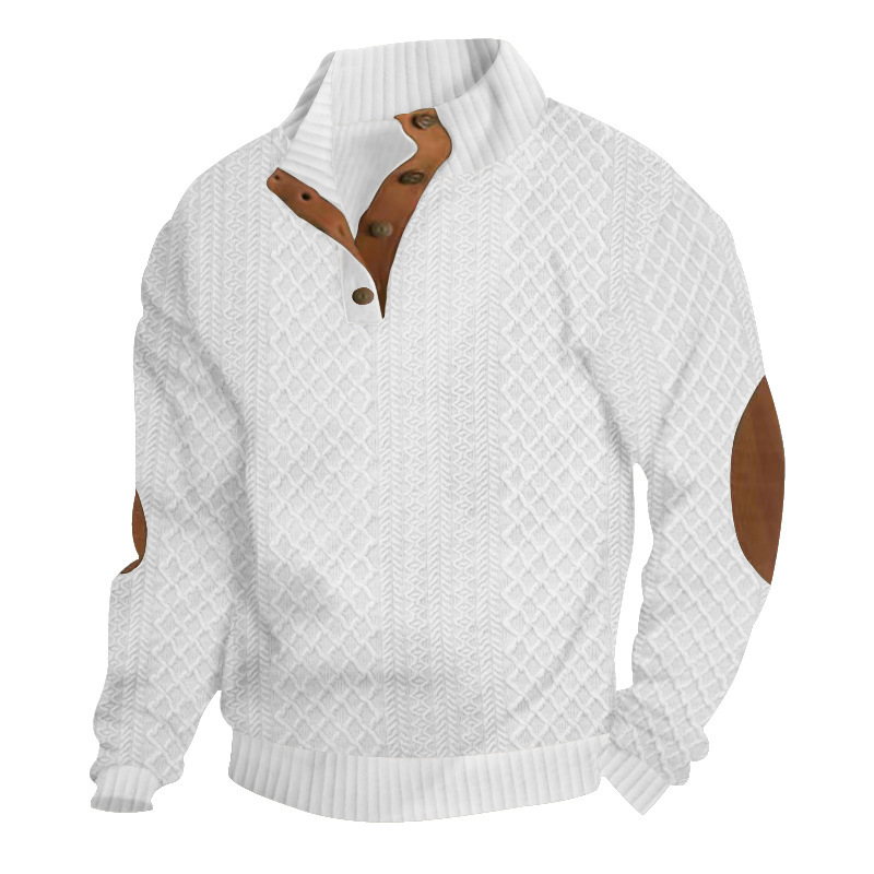 Men's Casual Knitted Long Sleeve Hoodie