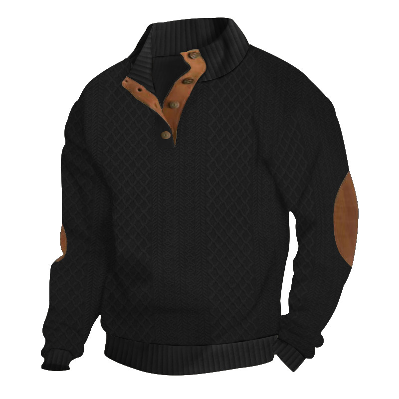 Men's Casual Knitted Long Sleeve Hoodie