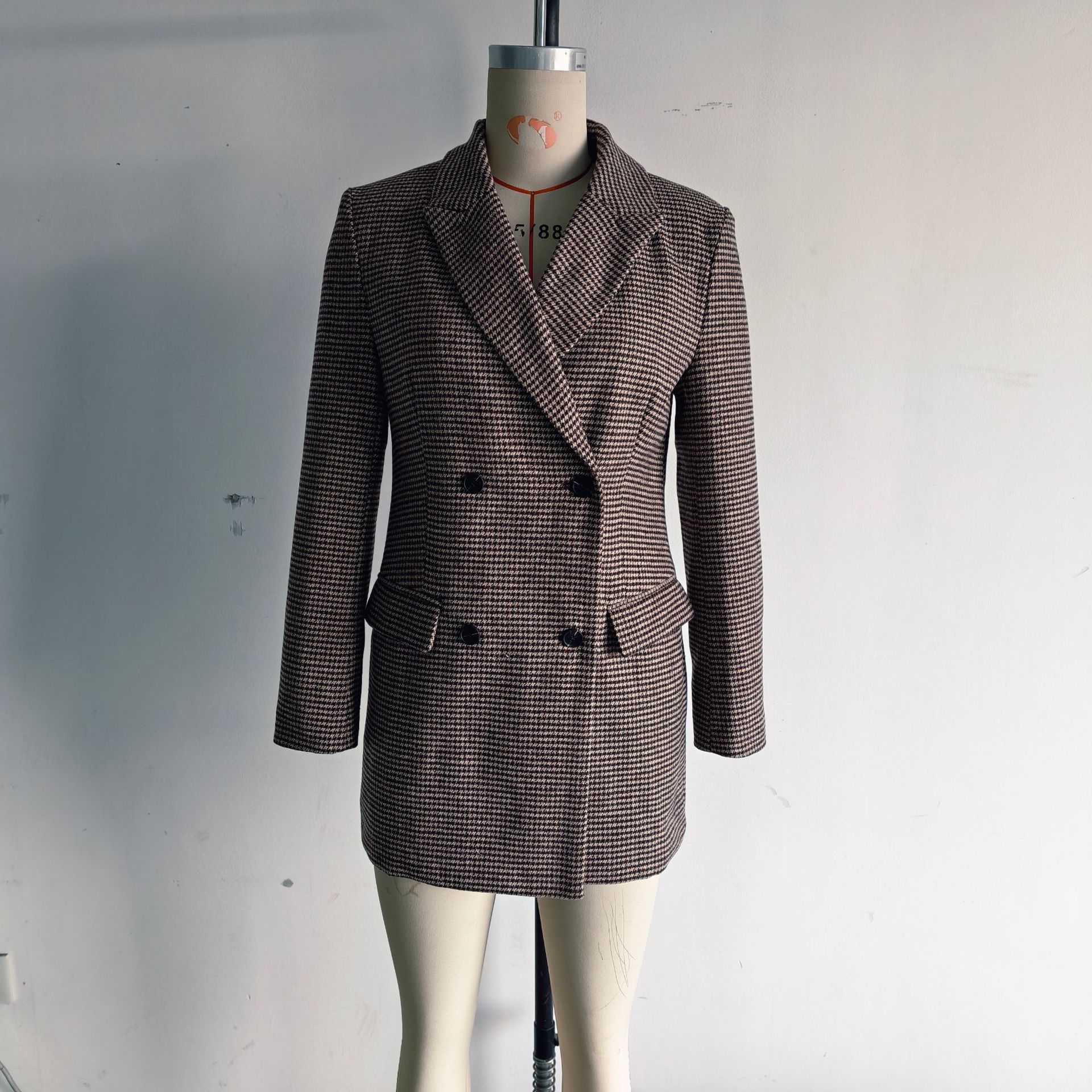 Women's Autumn Winter Plaid Blazer