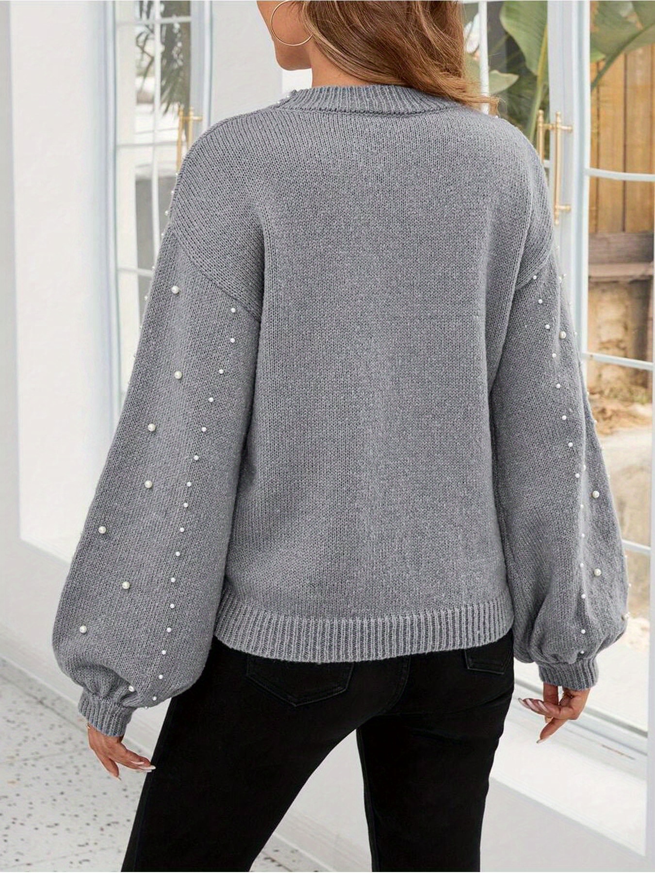 Casava Luma Pearl Lantern Sleeve Sweater