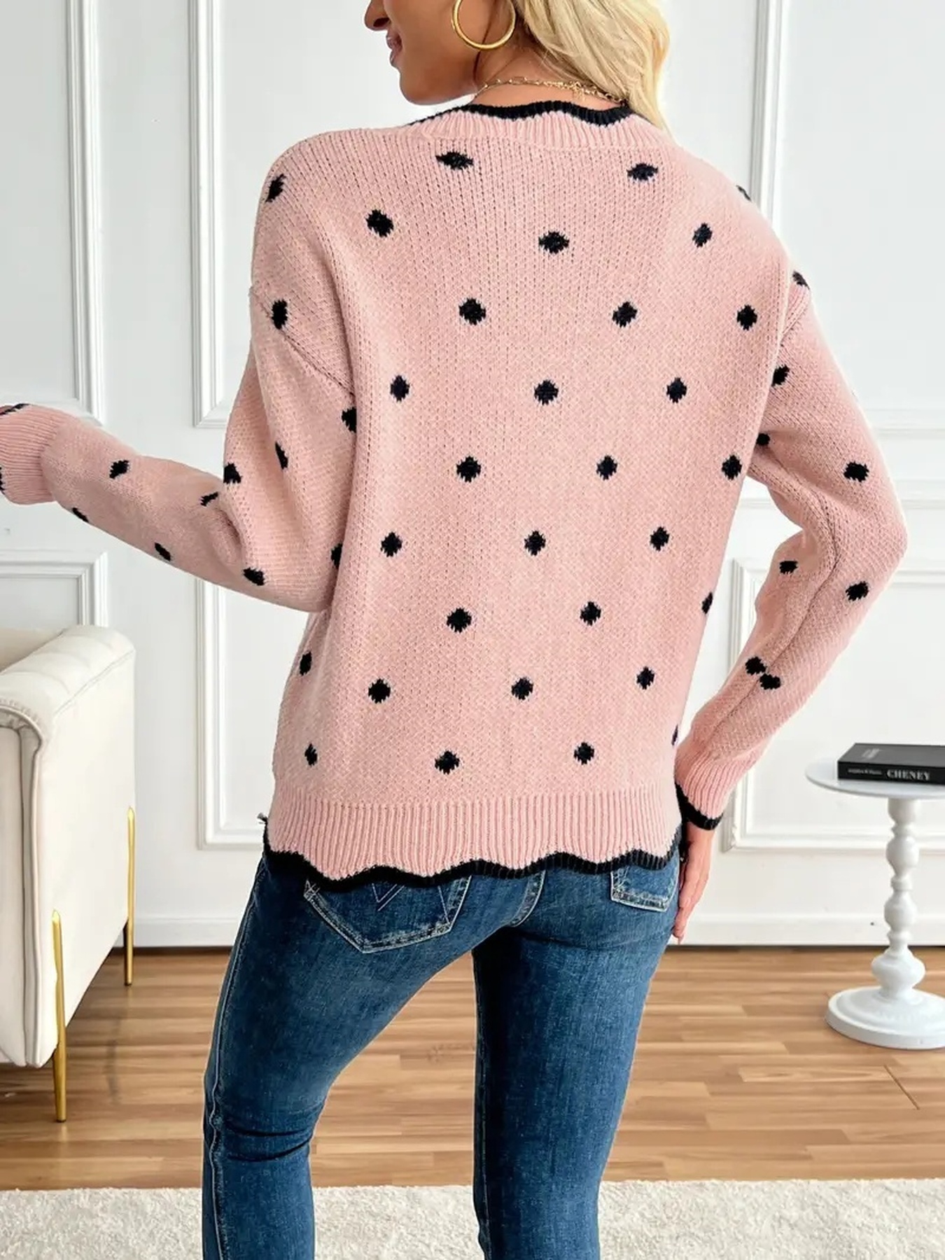 Casava Midnight Dots Knit Sweater