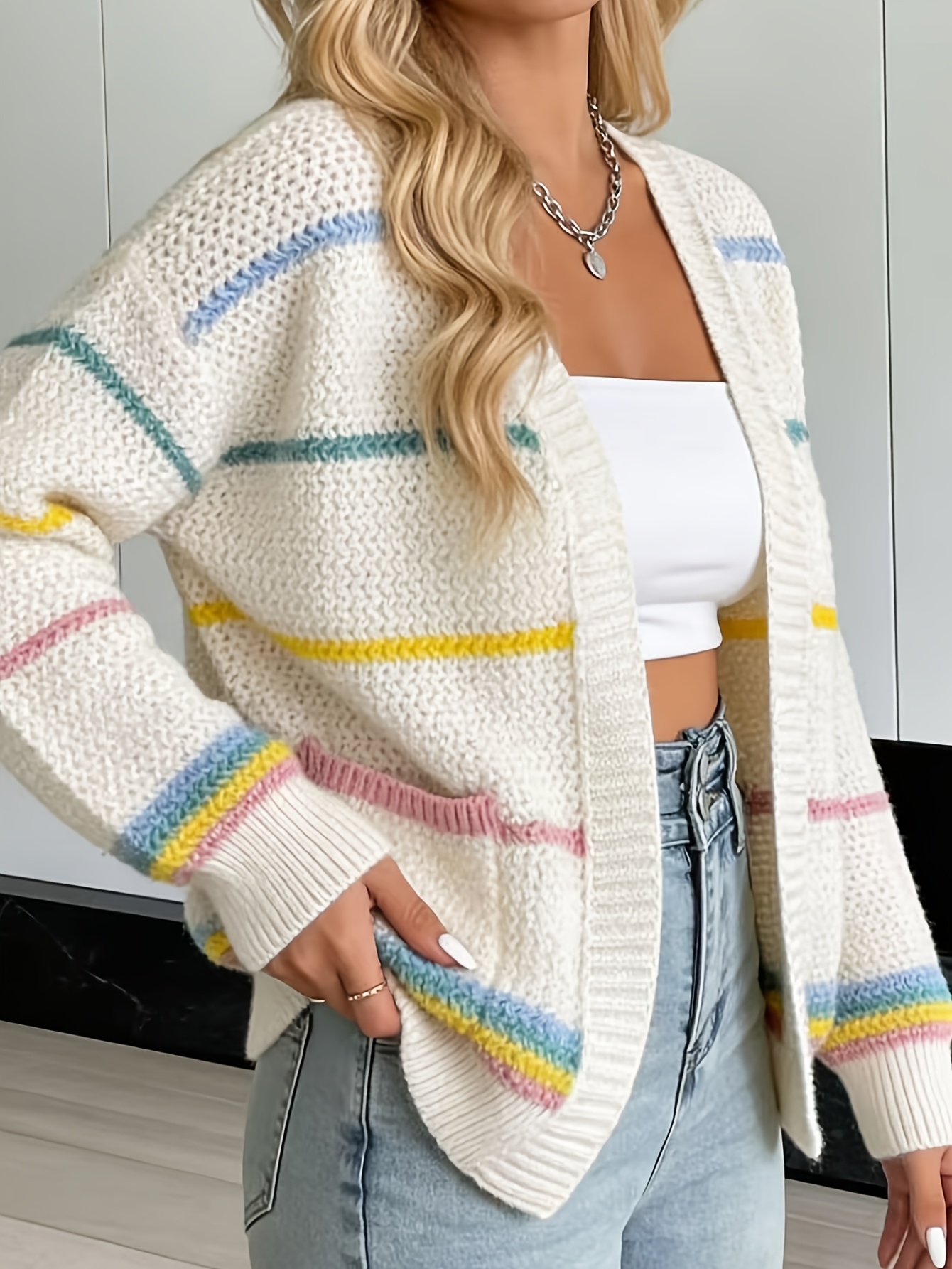 Knitted Long Sleeve Casual Sweater