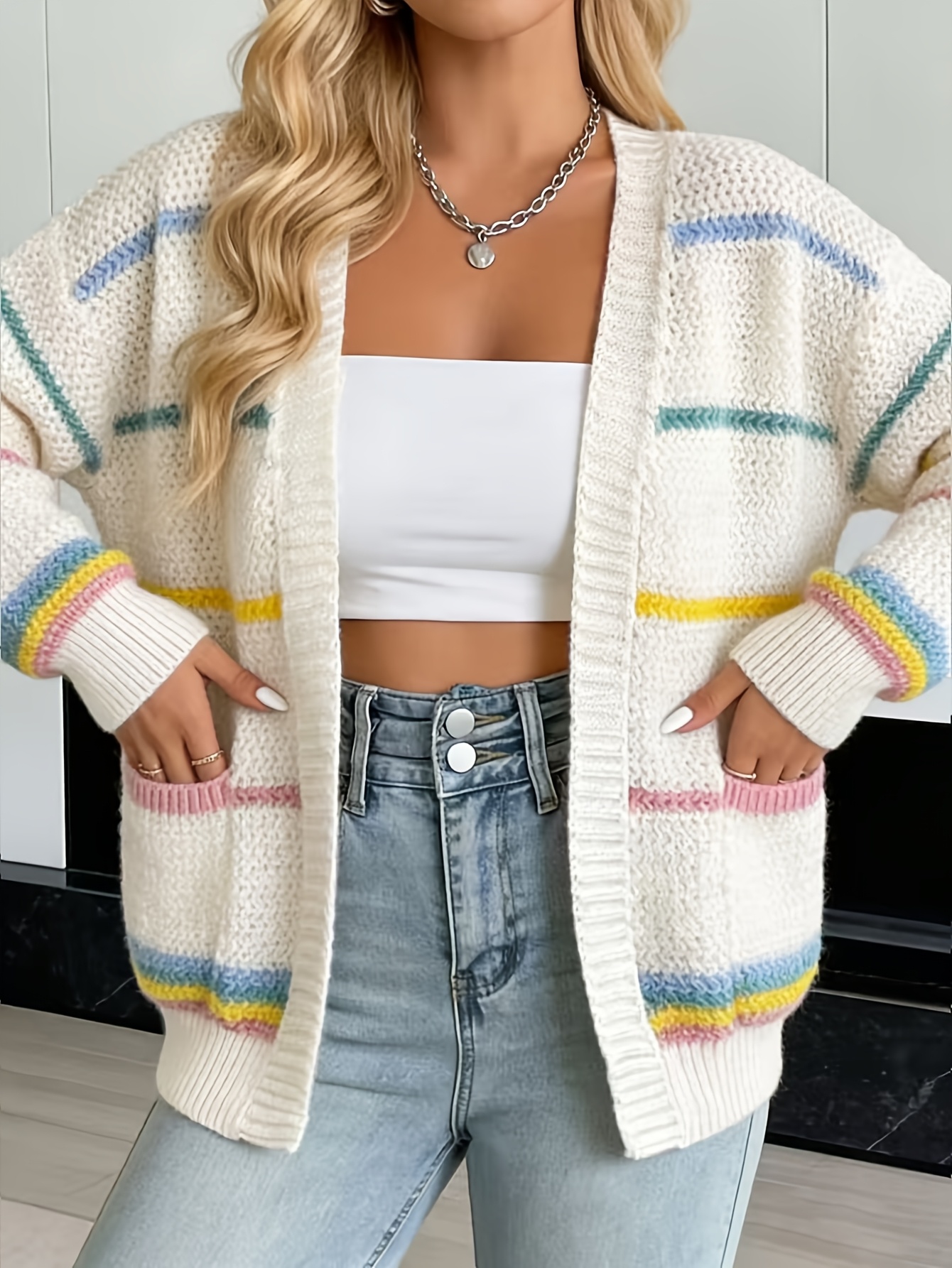 Knitted Long Sleeve Casual Sweater
