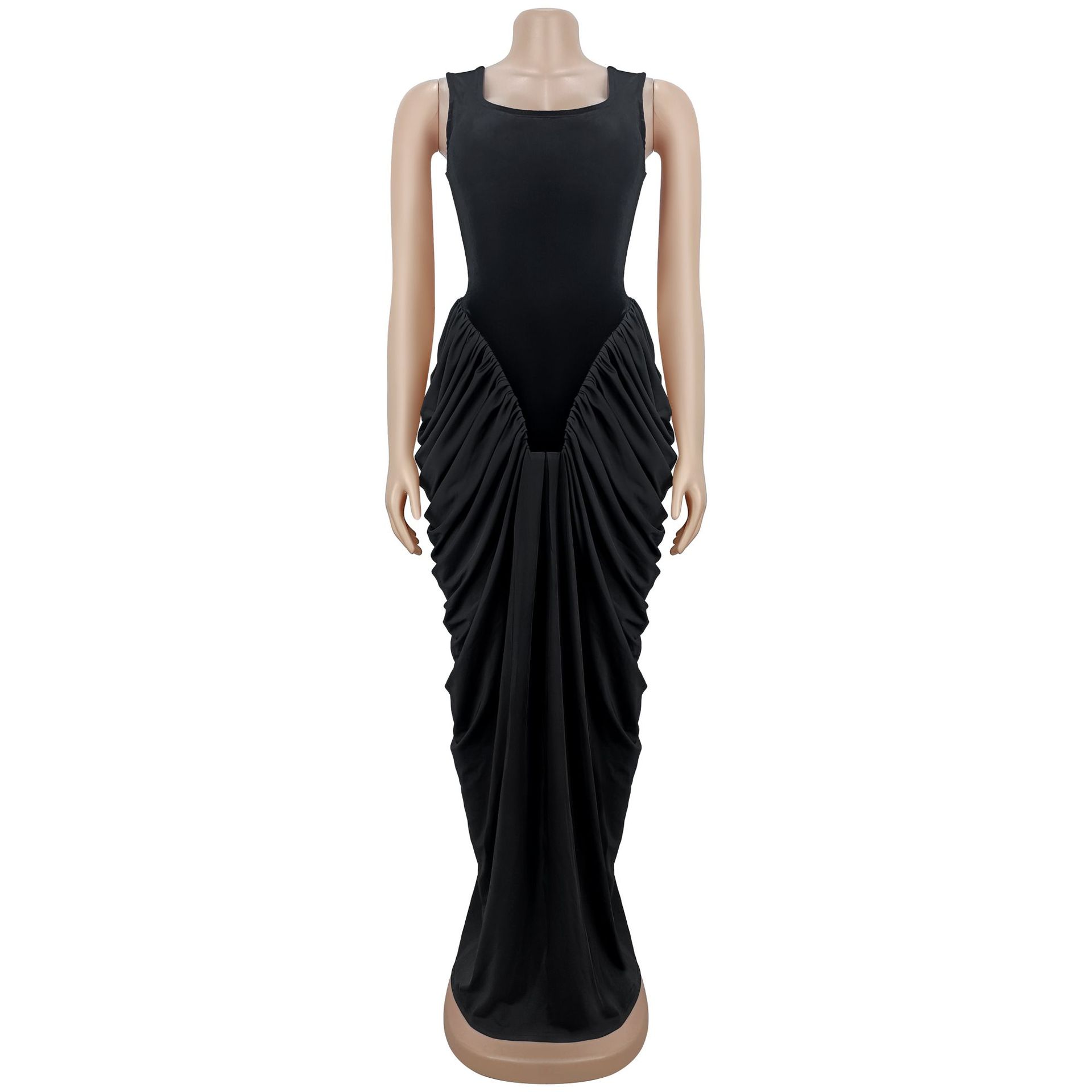 Casava Velvet Backless Maxi Dress