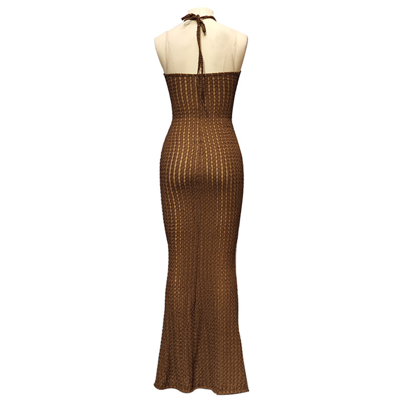 Casava Halter Neck Slim Maxi Dress