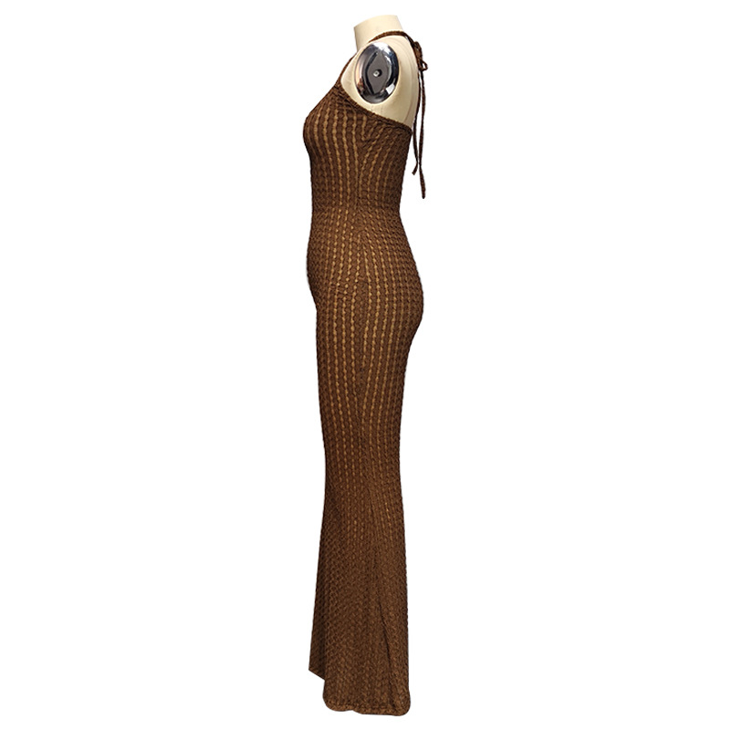 Casava Halter Neck Slim Maxi Dress